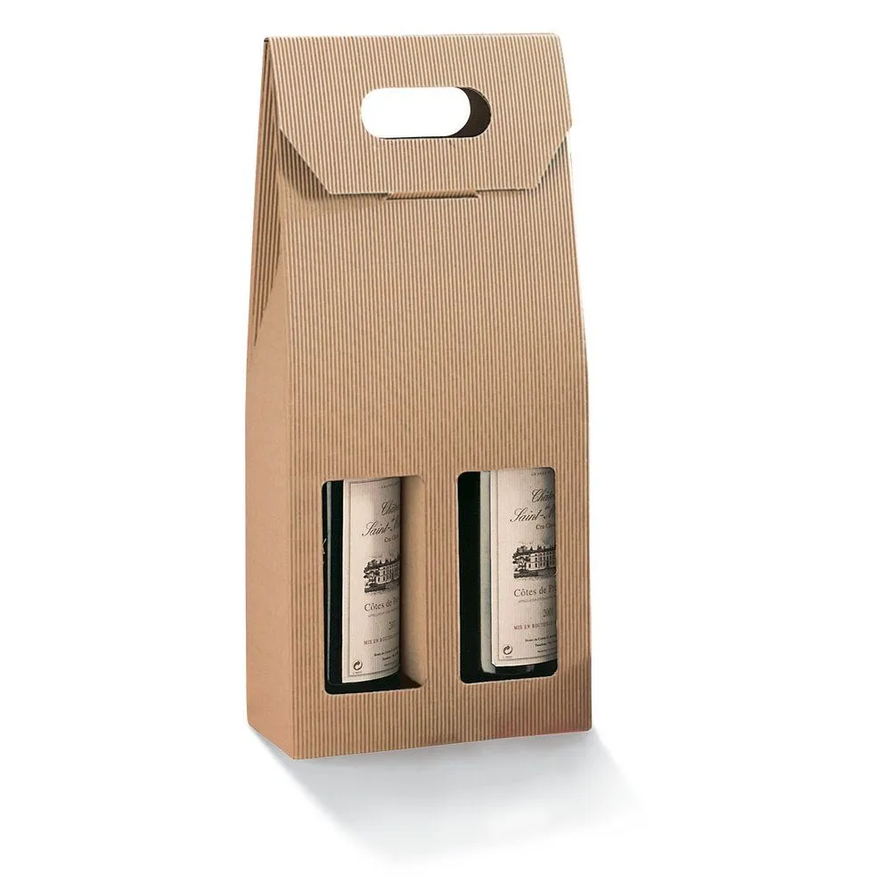 Valisette Cadeau kraft 2 bouteilles